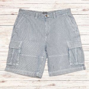Y2K St. Johns Bay Pin Stripe Cargo Shorts Size 38